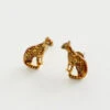 Enamel Bengal Cat Stud Earrings