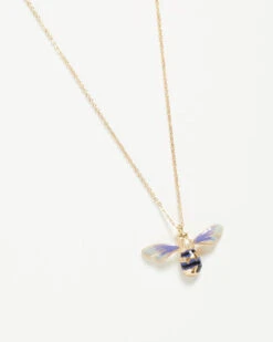 Enamel Bee Long Necklace