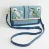 Embroidered Kingfisher Blue Cross Body Bag