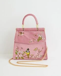 Morning Song Bird Embroidered Mini Pink Tote -Jewellery Store 8ab68fa6 a66d 4bb9 a86e 05e8c7ba67d3