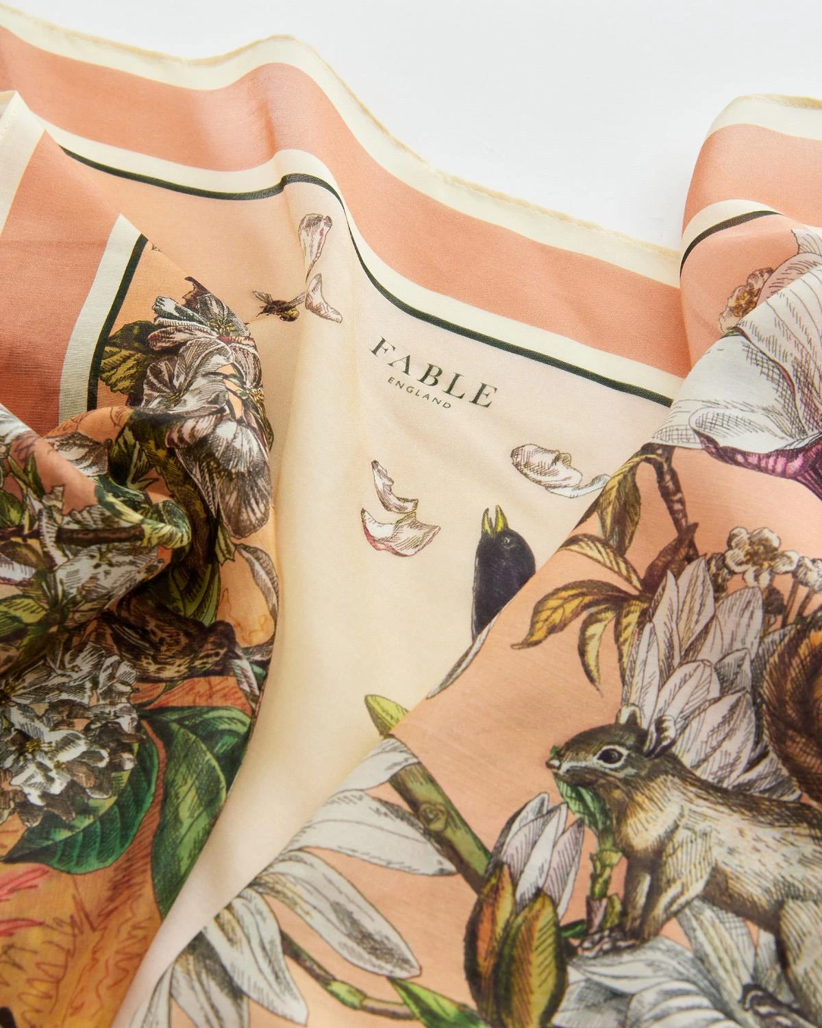 Morning Song Narrative Silk Blend Square Scarf 4 Morning Song Narrative Silk Blend Square Scarf - Image 4