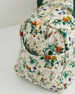 Botanical Pumpkin Quilted Weekender Bag - Ivory -Jewellery Store botanical pumpkin quilted weekender bag ivory by fable england 40300508217588