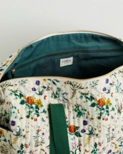 Botanical Pumpkin Quilted Weekender Bag - Ivory -Jewellery Store botanical pumpkin quilted weekender bag ivory by fable england 40300508250356