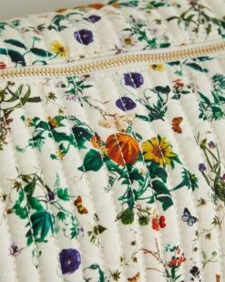 Botanical Pumpkin Quilted Weekender Bag - Ivory -Jewellery Store botanical pumpkin quilted weekender bag ivory by fable england 40300508283124