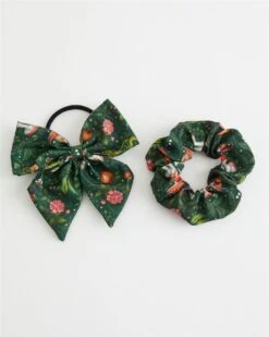Catherine Rowe Into The Woods Hairbow & Scrunchie - Green