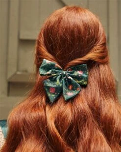 Catherine Rowe Into The Woods Hairbow & Scrunchie - Green -Jewellery Store catherine rowe into the woods hairbow scrunchie green by fable england 40296585593076