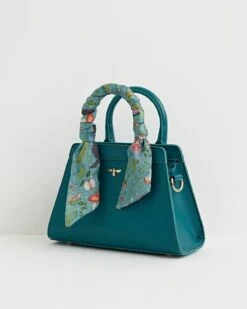 Catherine Rowe Into The Woods Small Tote - Teal -Jewellery Store catherine rowe into the woods small tote teal by fable england 40296570945780