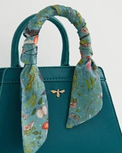 Catherine Rowe Into The Woods Small Tote - Teal -Jewellery Store catherine rowe into the woods small tote teal by fable england 40296571044084