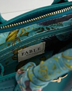Catherine Rowe Into The Woods Small Tote - Teal -Jewellery Store catherine rowe into the woods small tote teal by fable england 40296571076852