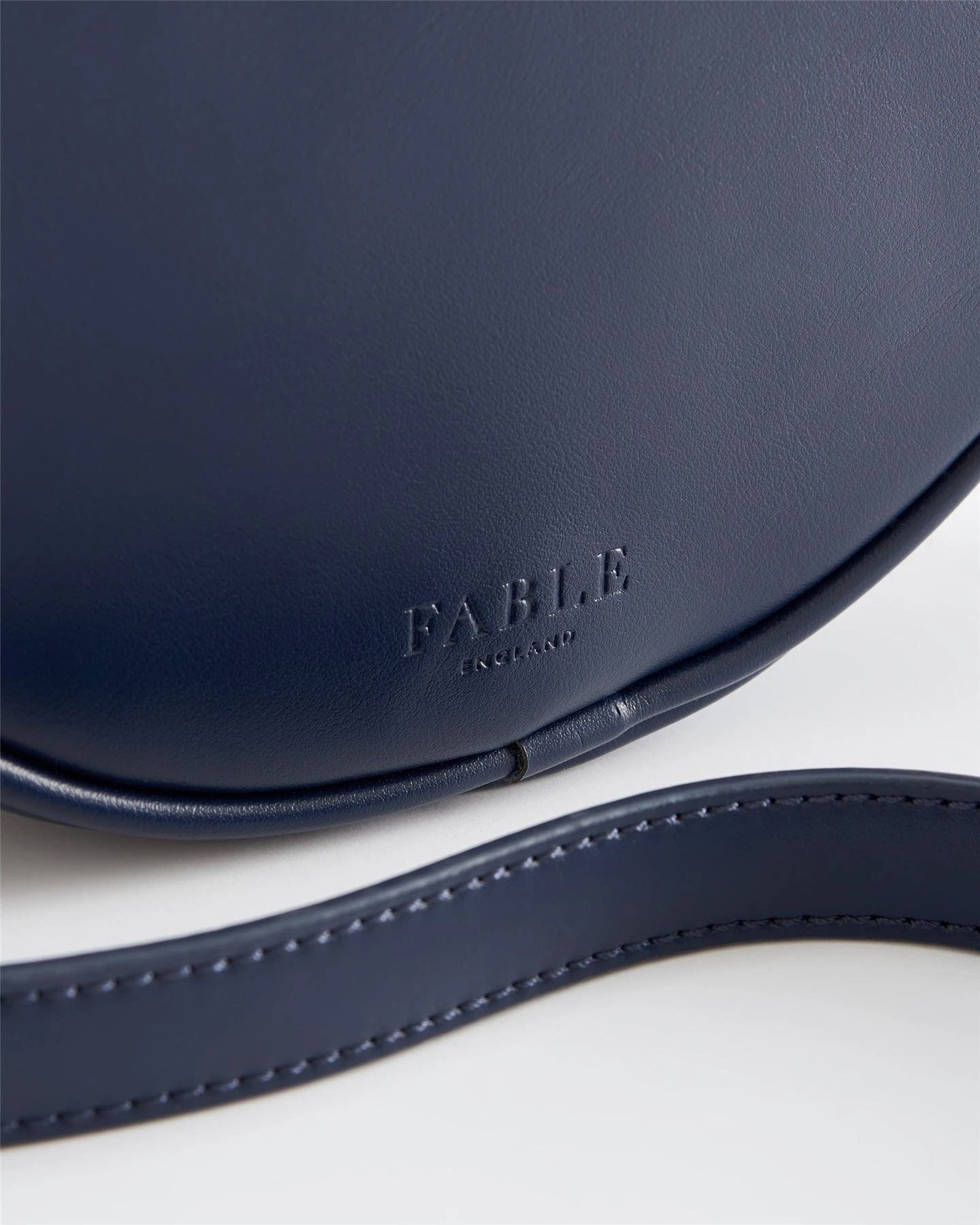 Chloe Giordani Dormouse Embroidered Round Saddle Bag - Navy 6 Chloe Giordani Dormouse Embroidered Round Saddle Bag - Navy - Image 6