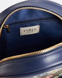 Chloe Giordani Dormouse Embroidered Round Saddle Bag - Navy 13 Chloe Giordani Dormouse Embroidered Round Saddle Bag - Navy -Jewellery Store chloe giordani dormouse embroidered round saddle bag navy by fable england 39016777810164