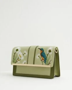 Embroidered Kingfisher Cross Body Bag -Jewellery Store embroidered kingfisher cross body bag by fable england 40292982817012