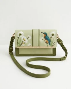 Embroidered Kingfisher Cross Body Bag -Jewellery Store embroidered kingfisher cross body bag by fable england 40292983013620