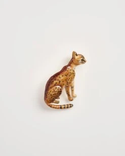 Enamel Bengal Cat Brooch