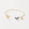 Enamel Blue Butterfly Bangle