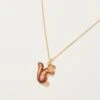 Enamel Cheeky Squirrel Short Necklace