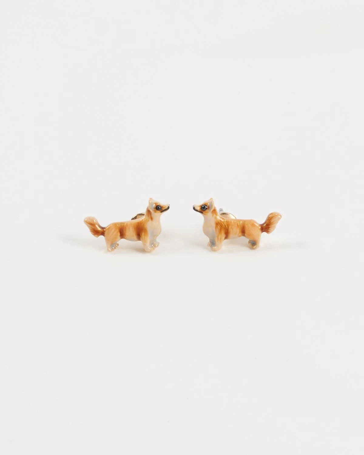 Enamel Corgi Earrings 1 Enamel Corgi Earrings