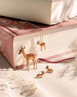 Enamel Fawn Necklace -Jewellery Store enamel fawn necklace by fable england 40387267985652