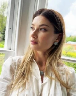 Enamel Hydrangea Earrings -Jewellery Store enamel hydrangea earrings by fable england 40296573108468