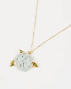 Enamel Hydrangea Necklace