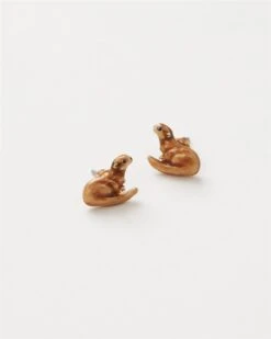 Enamel Otter Earrings