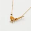 Enamel Pheasant Short Necklace