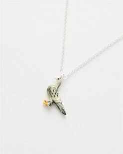 Enamel Pigeon Short Necklace