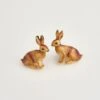 Enamel Rabbit Stud Earrings