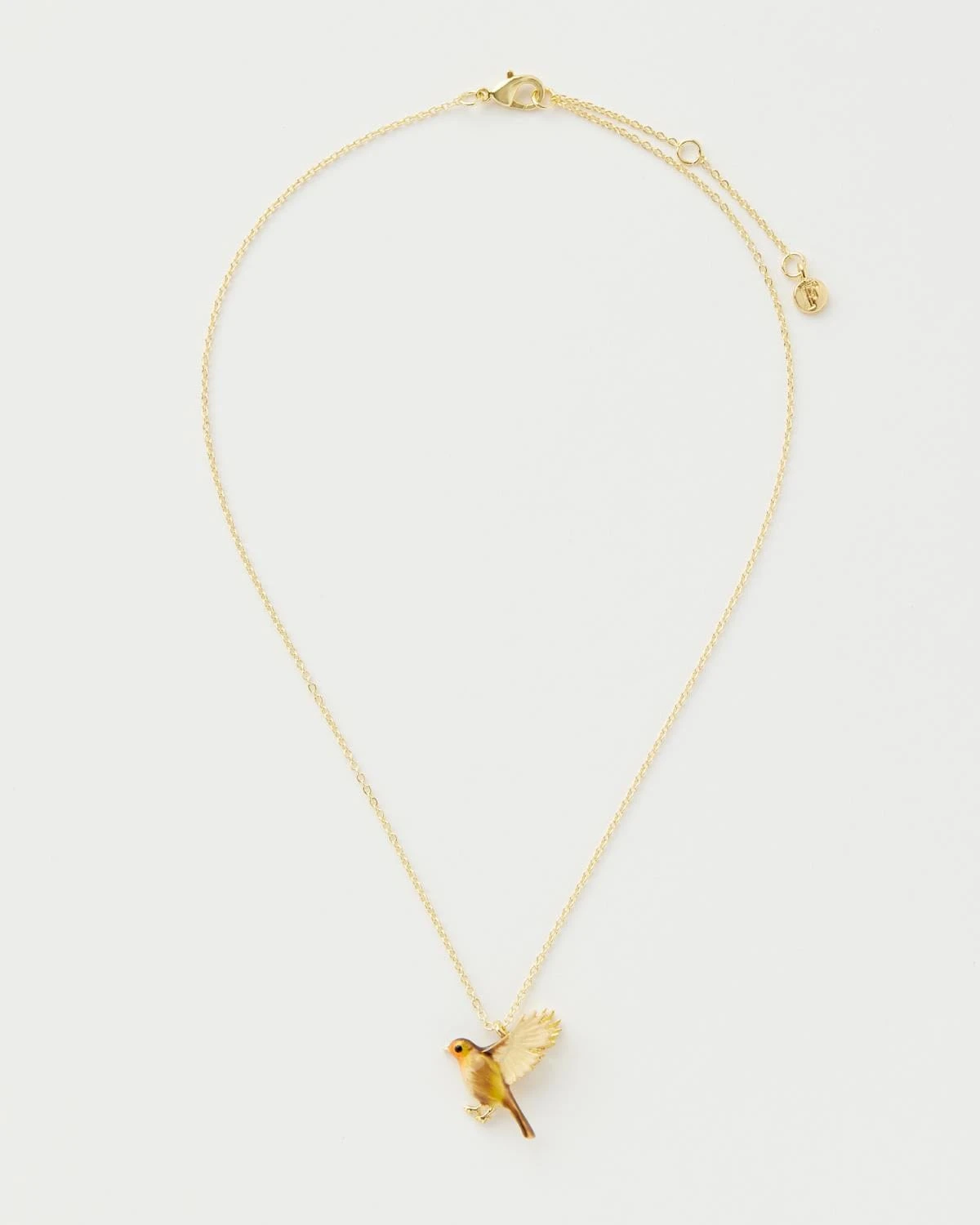 Enamel Robin Necklace 2 Enamel Robin Necklace - Image 2