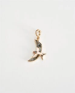 Enamel Swallow Charm