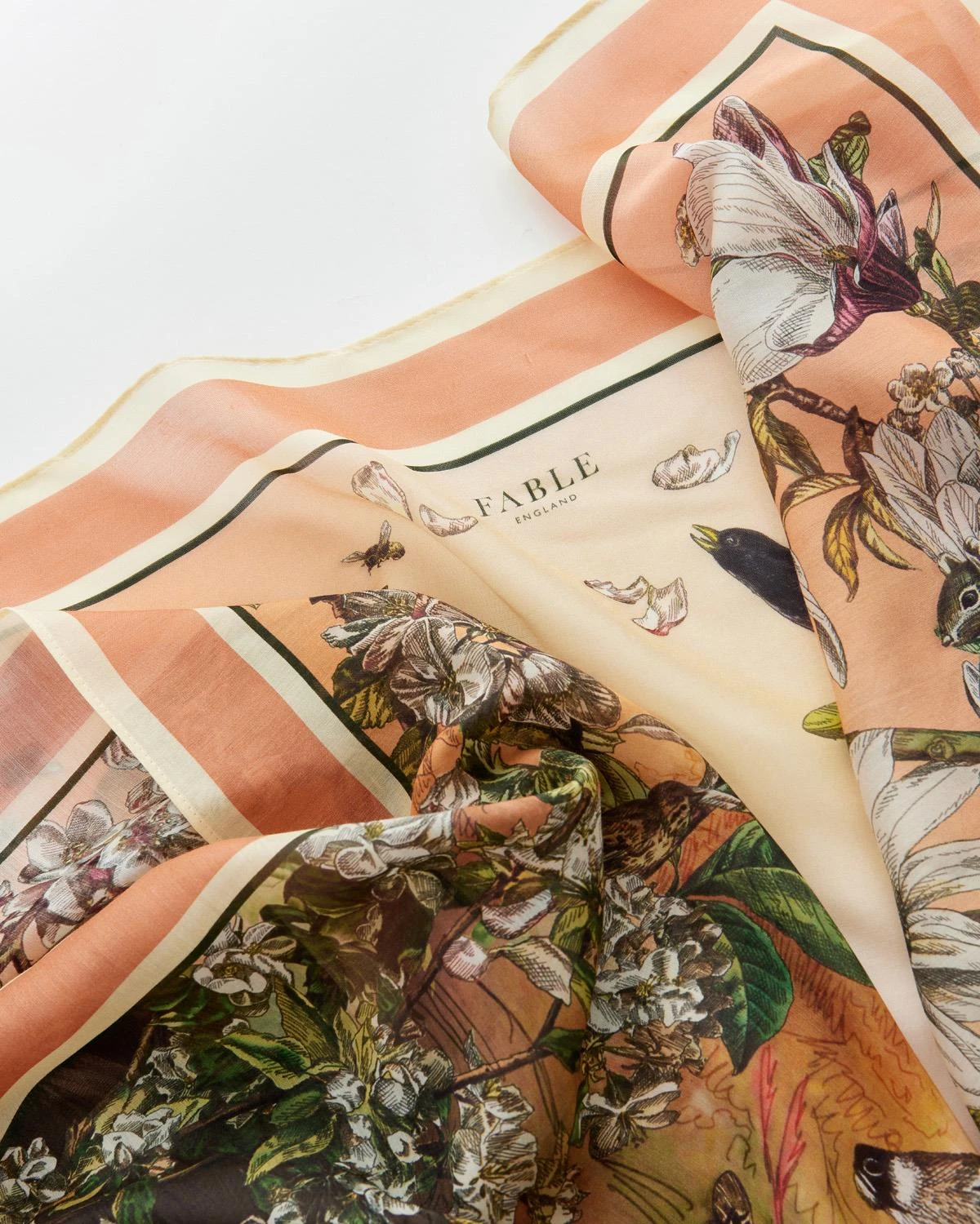 Morning Song Narrative Silk Blend Square Scarf 5 Morning Song Narrative Silk Blend Square Scarf - Image 5