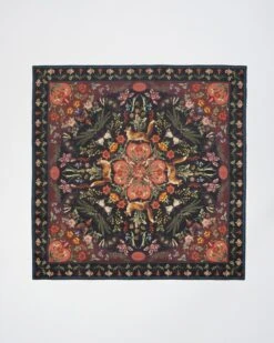 Folksy Fox Silk Blend Scarf - Black -Jewellery Store folksy fox silk blend scarf black by fable england 40327830896884