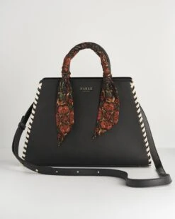 Gala Apple Leather Tote - Black -Jewellery Store gala apple leather tote black by fable england 40327609155828