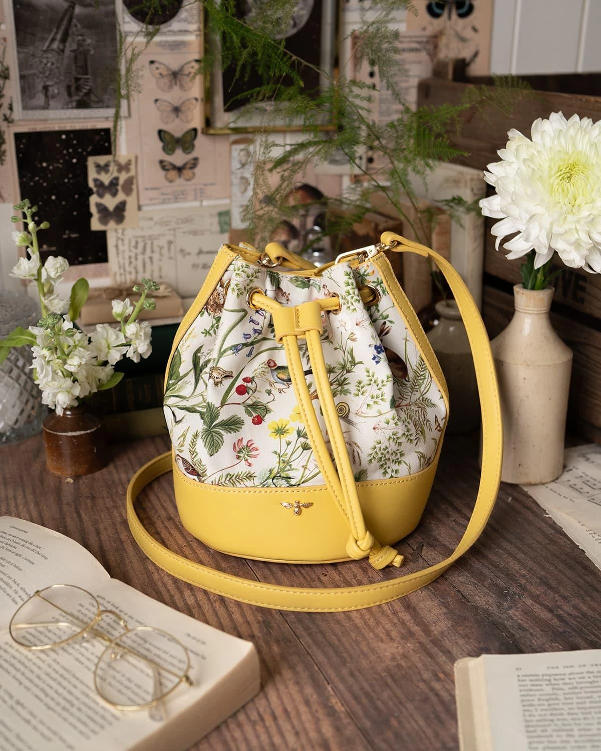 Meadow Creatures Bucket Bag - Yellow 6 Meadow Creatures Bucket Bag - Yellow - Image 6