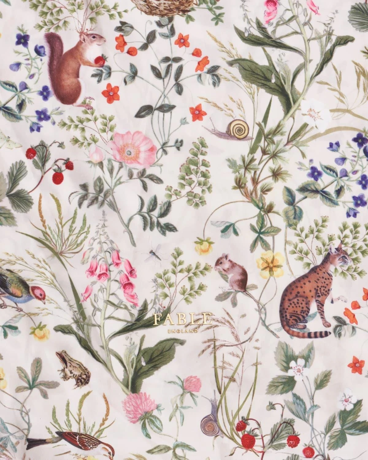 Meadow Creatures Folding Nylon Tote Bag - Ivory 4 Meadow Creatures Folding Nylon Tote Bag - Ivory - Image 4