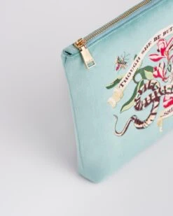 Midsummer Dream Love Potion Embroidered Teal Velvet Pouch -Jewellery Store midsummer dream love potion embroidered teal velvet pouch by fable england 41229024493812