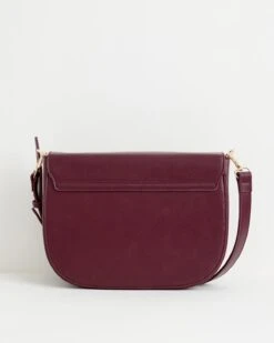 Nina Messenger Handbag - Burgundy -Jewellery Store nina messenger handbag burgundy by fable england 39937220903156