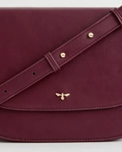 Nina Messenger Handbag - Burgundy -Jewellery Store nina messenger handbag burgundy by fable england 39937221296372