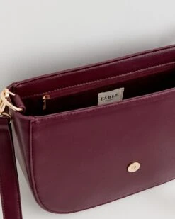 Nina Messenger Handbag - Burgundy -Jewellery Store nina messenger handbag burgundy by fable england 39937221525748