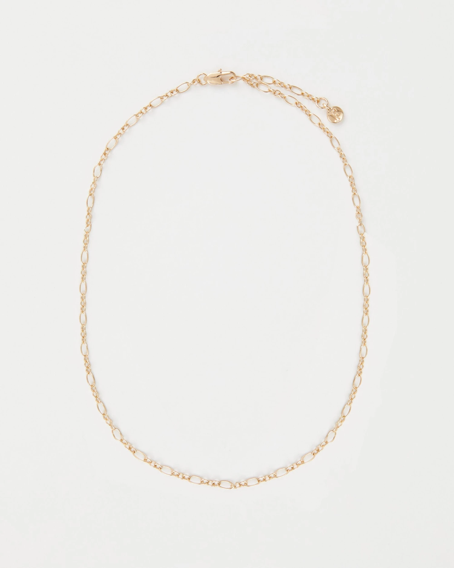 Oval Figaro Chain Necklace 1 Oval Figaro Chain Necklace