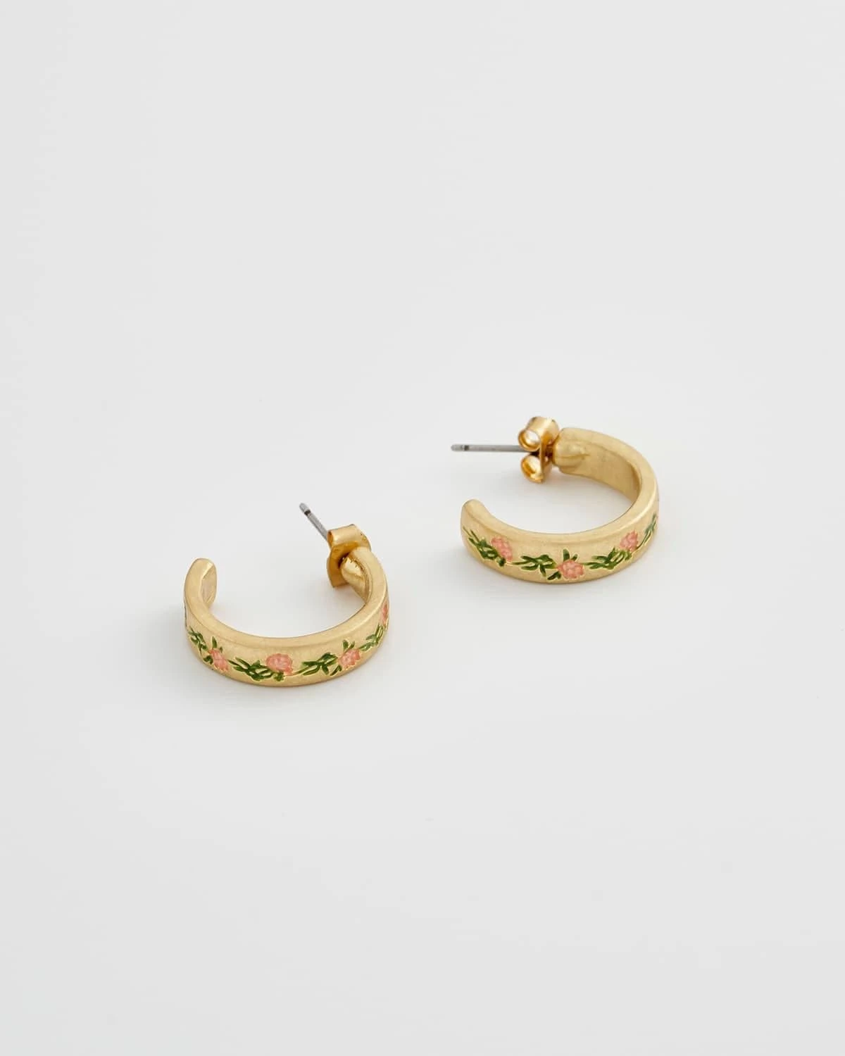 Pink Oxalis Hoop Earrings 2 Pink Oxalis Hoop Earrings - Image 2