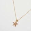 Starfish Worn Gold Short Necklace