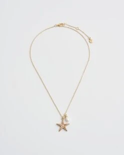 Starfish Worn Gold Short Necklace -Jewellery Store starfish worn gold short necklace by fable england 41314300723444