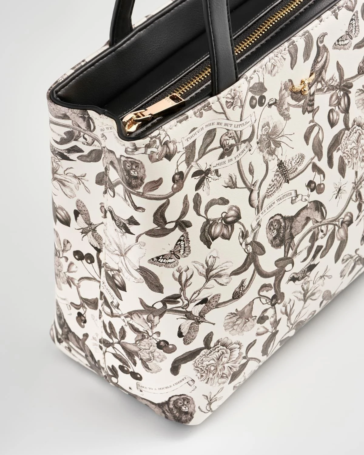 Tree Of Life Monochrome Small Tote - Black/White 5 Tree Of Life Monochrome Small Tote - Black/White - Image 5