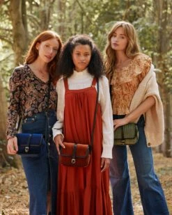 Vivianne Velvet Camera Bag - Amber Rust -Jewellery Store vivianne velvet camera bag amber rust by fable england 40296583594228