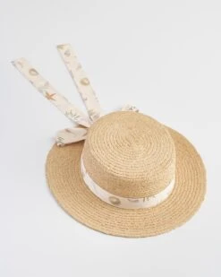 Whispering Sand Vintage Sand Raffia Hat -Jewellery Store whispering sand vintage sand raffia hat by fable england 41229072662772
