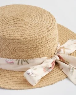 Whispering Sand Vintage Sand Raffia Hat -Jewellery Store whispering sand vintage sand raffia hat by fable england 41229073219828