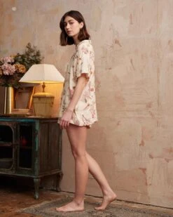 Whispering Sands Lotus Pink Short Pyjamas -Jewellery Store whispering sands lotus pink short pyjamas by fable england 41229058081012