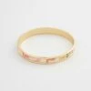 Whispering Sands Printed Gold Plated Bangle - Yellow